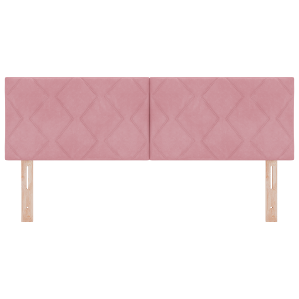 Cabeceira LED Blocos de Diamante Rosa 160 cm em Veludo M 5