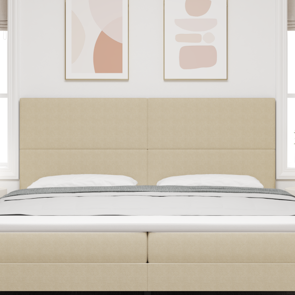 Cabecero de cama con luz LED tela de pana gris verde 100 cm M 4