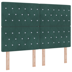 Cabecera LED Verde Oscuro 72 cm Terciopelo H
