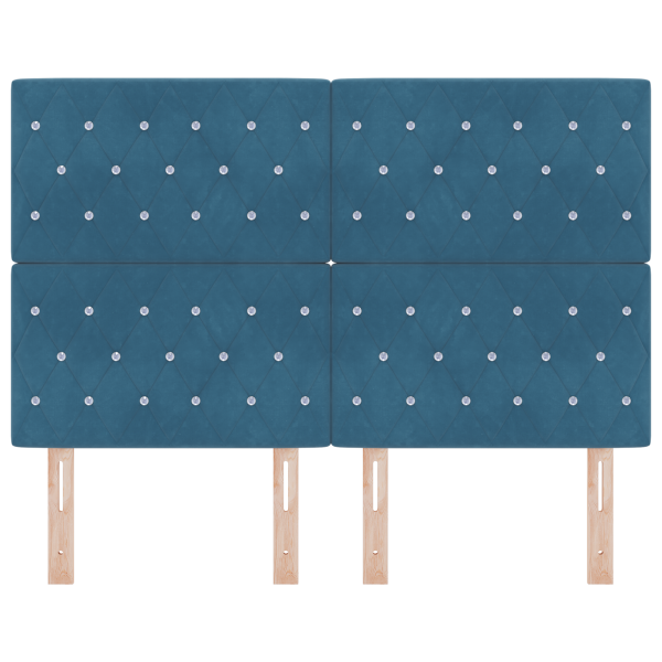 Cabeceira LED Azul Escuro 72 cm em Veludo M 5