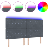 Cabecera LED Gris Oscuro 90 cm Terciopelo 3