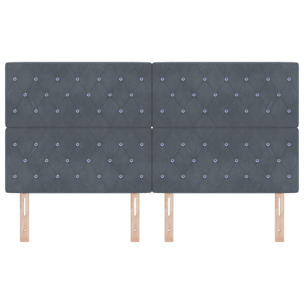 Cabecera LED Gris Oscuro 90 cm Terciopelo M 5