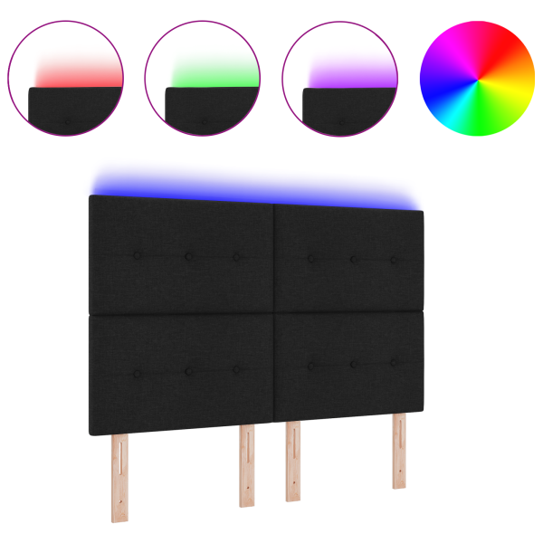 Cabezal LED  Negro 80 cm Tela M 3