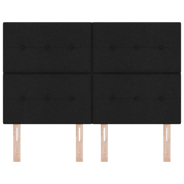 Cabeceira de cama LED preta de 80 cm em tecido M 5