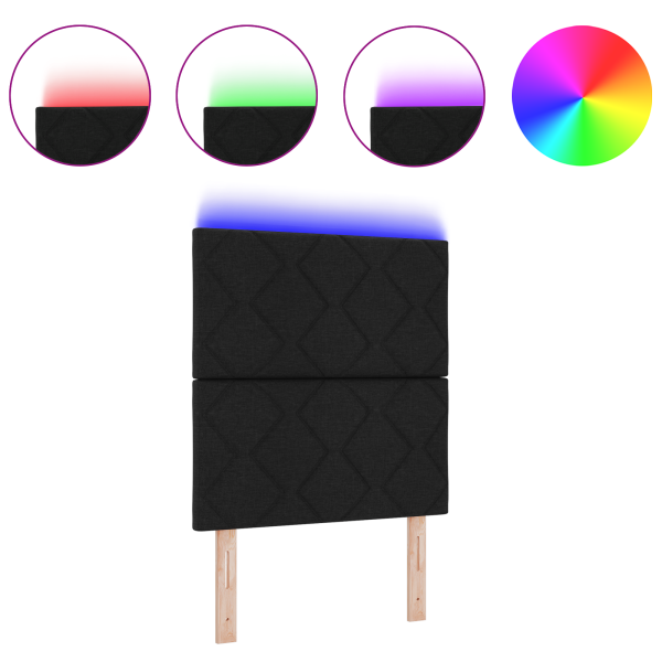 Cabecera  Diseño de Bloques de Diamante Negra 80 cm Tela M 3