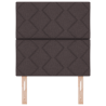 Cabeceira LED  Design de Blocos de Diamante Castanho Escuro 80 cm Tecido 5