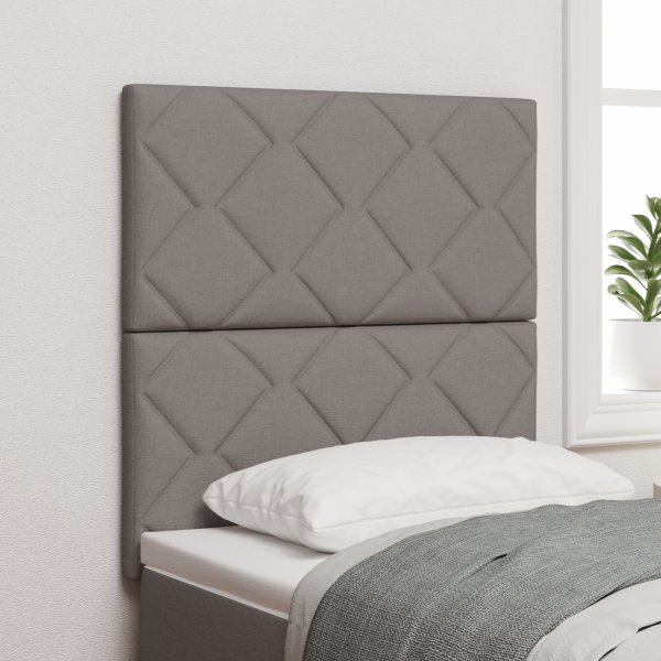 Cabecero LED  Diseño de Bloques en Diamante Taupe 80 cm Tela D