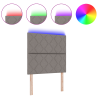 Cabecera LED  Diseño de Bloques de Diamante Taupe 100 cm Tela 3