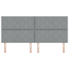Cabecera LED  Diseño de Bloques de Diamante Gris Claro 200 cm Tela 5
