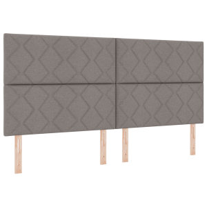 Cabeceira de LED  Design de Blocos de Diamante Taupe 200 cm Tecido H