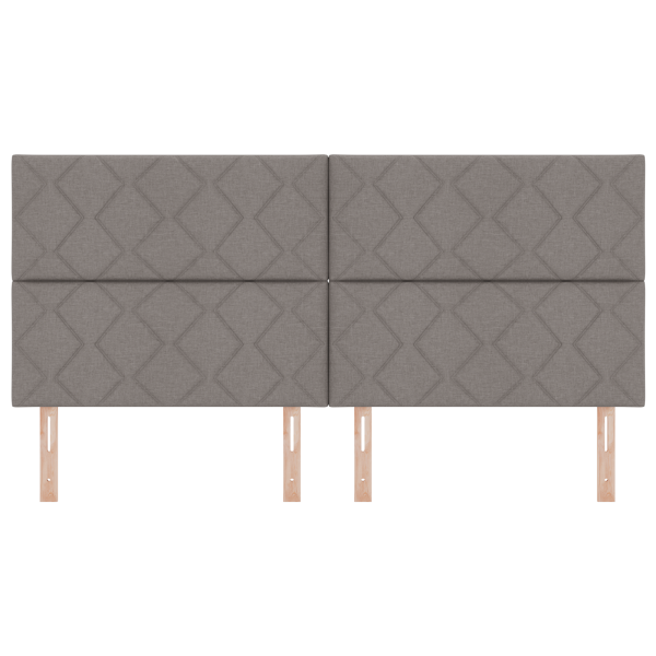 Cabeceira de LED  Design de Blocos de Diamante Taupe 200 cm Tecido M 5
