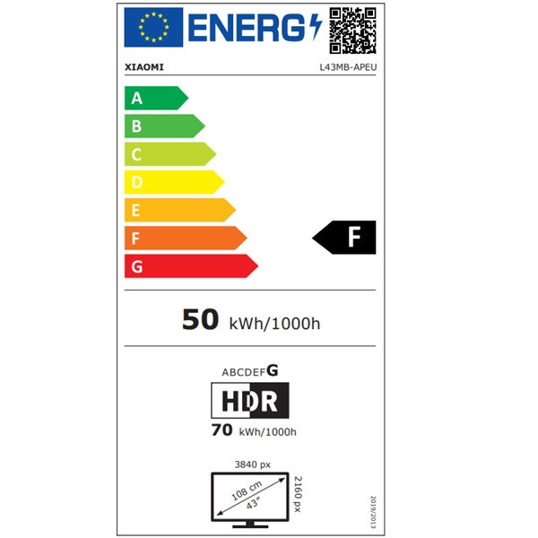 Smart TV XIAOMI A Pro 43" QLED 4K UHD ELA5956EU negro M 6
