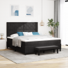 Cama con Base Spring con Colchón y Banco Negro 180x200 cm Terciopelo 1