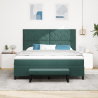 Cama Box com Colchão e Banco Verde Escuro 180x200 cm Veludo 5