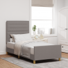 Estrutura de Cama  em Taupe. 80x200 cm. Tecido 1