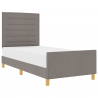 Estrutura de Cama  em Taupe. 80x200 cm. Tecido 3