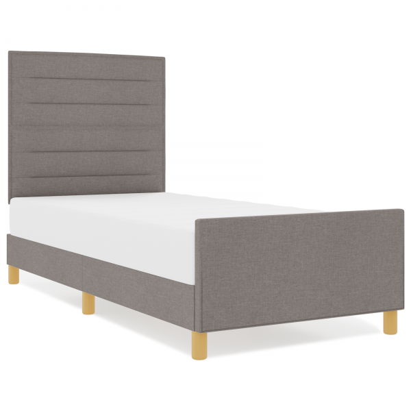 Estructura de cama tela taupé 80x200 cm M 4