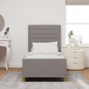 Estructura de cama tela taupé 80x200 cm 5