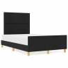 Estructura de cama tela negro 120x190 cm 4