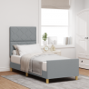 Estrutura de Cama  Cinzento Claro 80x200 cm Tecido 1