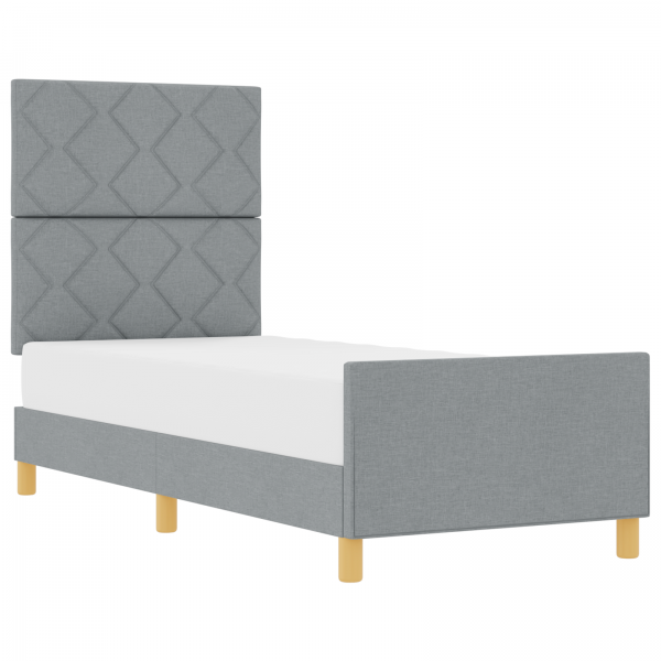 Estrutura de Cama  Cinzento Claro 80x200 cm Tecido M 3