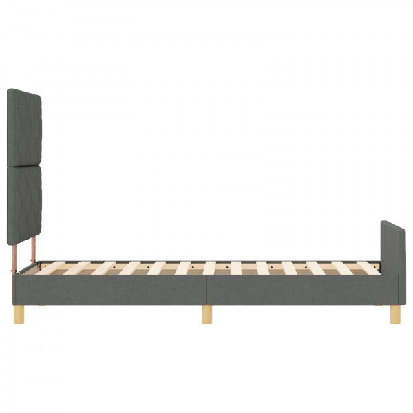 Estrutura de Cama  Cinza Escuro 80x200 cm Tecido M 2
