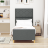 Estrutura de Cama  Cinza Escuro 80x200 cm Tecido 5