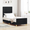 Cama  Preta 80x200 cm em Tecido 1