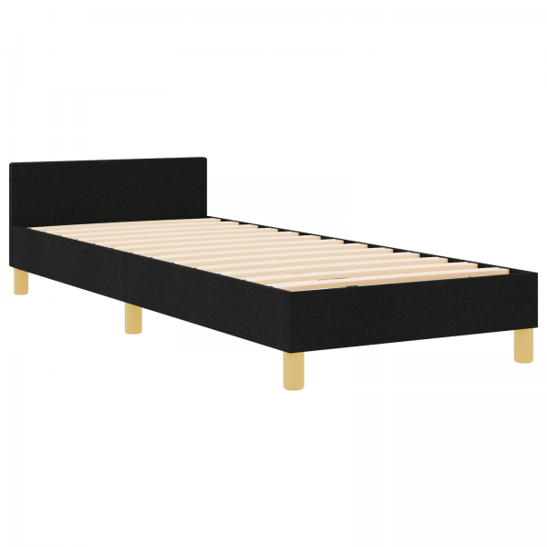 Estructura de cama tela negro 80x200 cm M 2