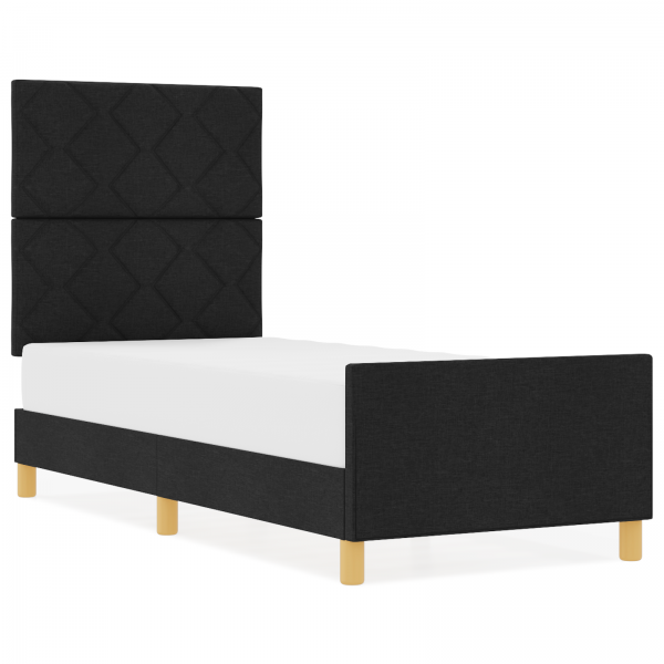 Cama  Preta 80x200 cm em Tecido M 4