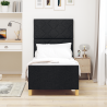 Cama  Preta 80x200 cm em Tecido 5
