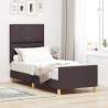 Estrutura de Cama  Castanho 80x200 cm em Tecido 1
