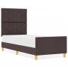 Estrutura de Cama  Castanho 80x200 cm em Tecido 4