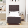 Estrutura de Cama  Castanho 80x200 cm em Tecido 5