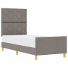 Cama  Taupe 80x200 cm em Tecido 3