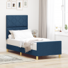 Estructura de cama tela azul 80x200 cm 1