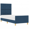 Estrutura de Cama Azul  80x200 cm em Tecido 3
