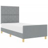 Cama  Cinzento-claro 100x200 cm Tecido 3