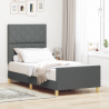 Cama  Cinza Escuro 100x200 cm em Tecido 1