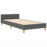 Cama  Cinza Escuro 100x200 cm em Tecido 2