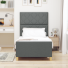 Cama  Cinza Escuro 100x200 cm em Tecido 5
