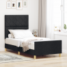 Cama  Preta 100x200 cm em Tecido 1