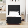 Cama  Preta 100x200 cm em Tecido 5
