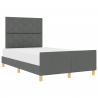 Estructura de cama tela gris oscuro 120x200 cm 3