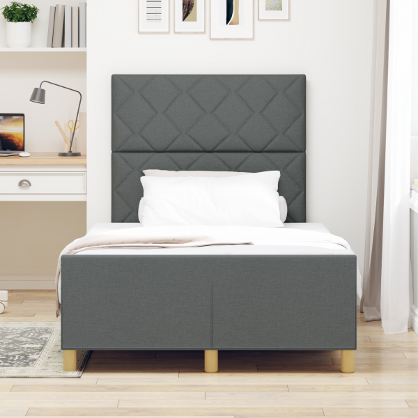 Cama  Cinza Escuro 120x200 cm em Tecido M 5