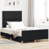 Cama de tecido preta  120x200 cm 1