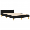 Cama de tecido preta  120x200 cm 2