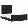 Estructura de cama tela negro 120x200 cm 3