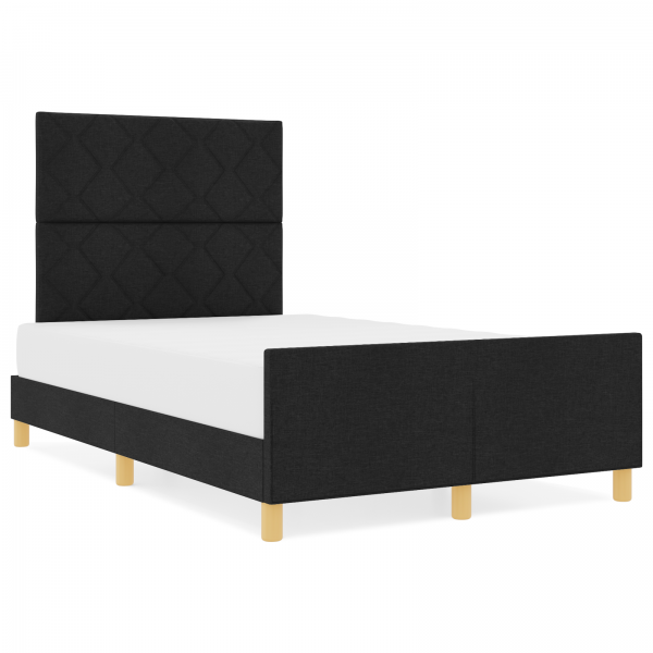Estructura de cama tela negro 120x200 cm M 4
