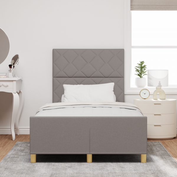 Estructura de cama tela taupé 120x200 cm M 5